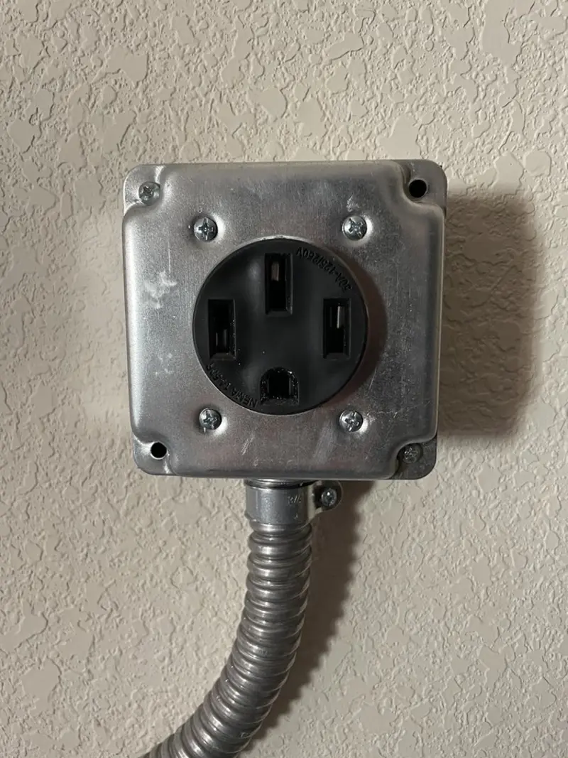 NEMA 14-50 outlet installed for Smart Home Electrical in Newark